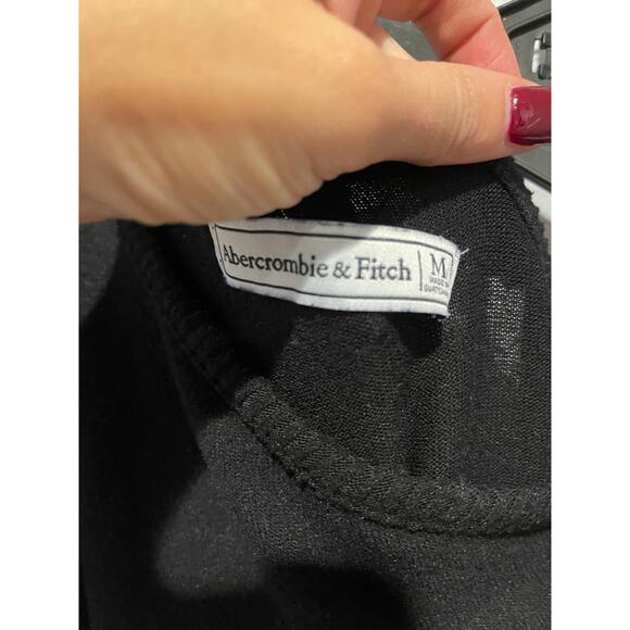 Abercrombie & Fitch Soft Half Sleeve Black Sweater - Picture 5 of 7